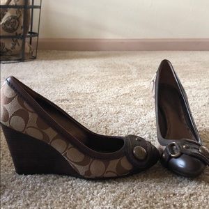 Coach Brown Wedges